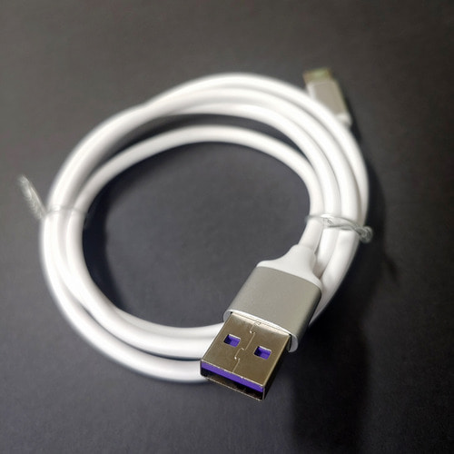 고속충전기 USB 케이블 5A C타입 100cm 화이트 1+1